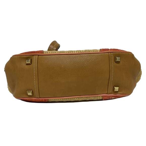 Prada Cotton Leather Shoulder Bag Brown - Picture 5 of 6